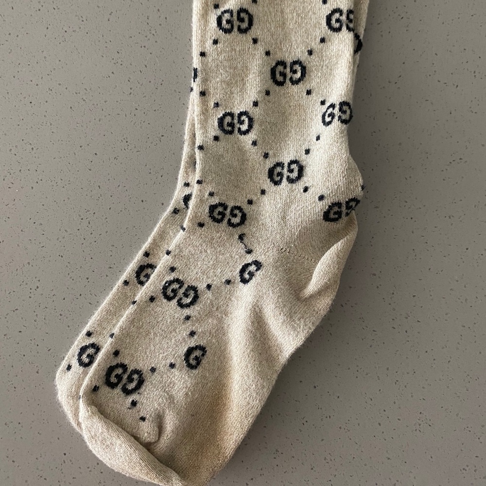 Gucci Cream and Black Kids Socks